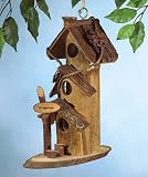 3-story Birdhouse with Bark Wood