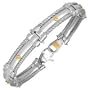 Forzieri DiFulco Line Gold Screw Stainless Steel Link Bracelet