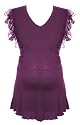 Women's Lauren Kiyomi Chiffon Ruffle Top (Maternity) - More Colors Available, M, Plum