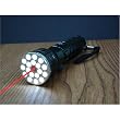 MULTI-FUNCTION 18 LED ULTRA BRIGHT TORCH FLASHLIGHT with LASER POINTER - Black