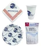 Denver Broncos 96 Piece Plastic Dinnerware Set by AWM