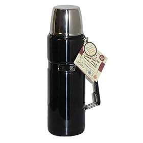 Thermos Mignonnette in acciaio INOX con manico, 1,2 l, colore: Blu
