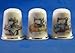 Porcelain China Collectable Thimbles - Set of Three Sewing Tables