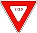 Street & Traffic Sign Wall Decals - Red Yield Sign - 12 inch Removable Graphic