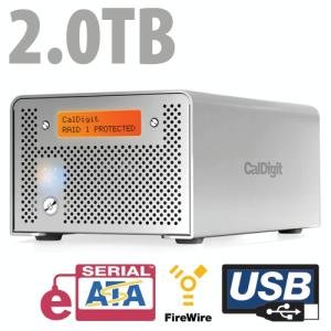 2.0TB CalDigit VR RAID 0,1,JBOD eSATA/FireWire 800/FireWire 400/USB 2.0 Storage Solution