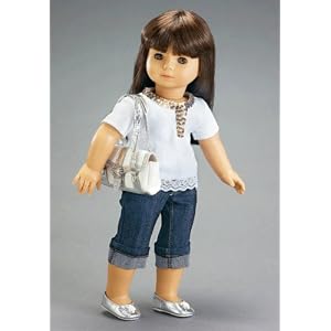 Recollection ~ Summer Outfit with Denim Capri and T-shirt with Sequins ~ Fits 18 American... by Girlfriends Collection Carpatina Dolls