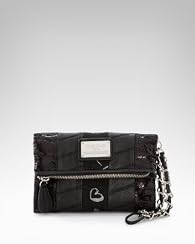 bebe Logo Patchwork Wallet Wristlet