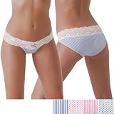 2-Pack Lace Band Bikini w/ No-Show Elastic