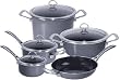 Chantal Copper Fusion 9 Piece Cookware Set, Platinum