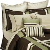 NAUTICA LAUGHLIN PLAID CHOCOLATE BROWN / SAGE / IVORY DUVET COVER