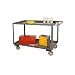 Durham RSC 14 Gauge Steel Service Cart, 2 Shelves, Gray, 1200 lbs Load Capacity, 37-5/8" Height