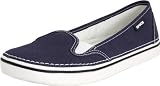 crocs Women’s Hover Slip-On Canvas Sneaker,Navy/Oyster,8 M US
