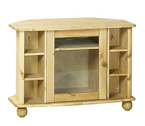 TV Tisch Lowboard Fernsehtisch TV - Kommode Kiefer massiv, Farbe:natur lackiert