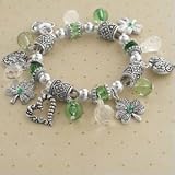 Irish Hearts and Shamrocks Stretch Charm Bracelet