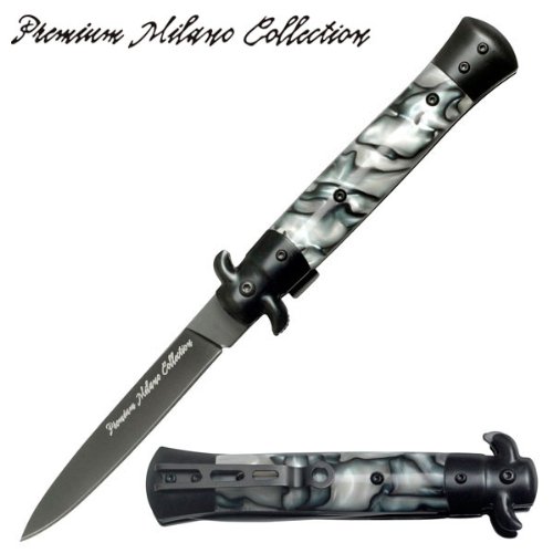 Tac Force - Couteau automatique Milano Stilleto - White pearl - #TF-575WBB