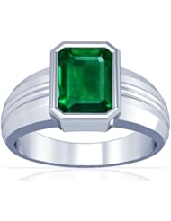 18K White Gold Emerald Cut Emerald Solitaire Ring (GIA Certificate)