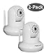 2 pack Foscam FI8910W Wireless/Wired Pan&Tilt IP Network Camera with IR-Cut Filter for True Color Images - 8 Meter Night Vision and 3.6mm Lens (67&deg; Viewing Angle) - White NEWEST MODEL (replaces the FI8918W)