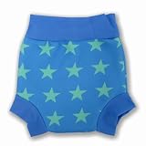 from Splash About Splash About neoprene Happy Nappy (swim nappy), Blue with Mint Stars, Small (0-4 months) (3-6 KG) (Model HNBS S)