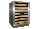 Built-In Undercounter Refrigerators:Vinotemp VT-52 52-Bottle Front-Venting Wine Chiller, Stainless Steel