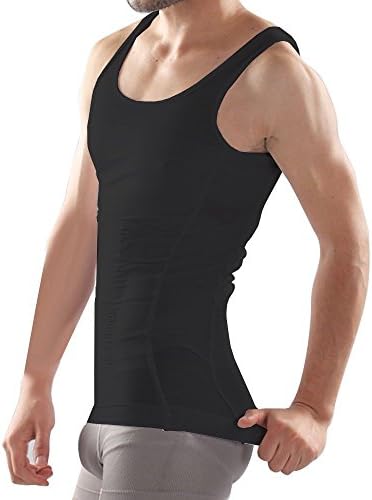 Bennoti Men's Body Shaping Compression Undershirt, Black, XX-Large