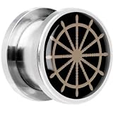 18mm -Steel Nautical Ship Wheel Screw Fit Plug