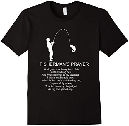 Men's Fisherman's Prayer t-shirt  Medium Black
