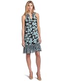 Karen Kane Women's Contrast Ruffle Halter Dress