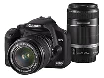 Canon EOS 450D IS Double Zoom Kit (EOS 450D Camera, EF-S 18-55mm IS f/3.5-5.6 Lens & EF-S 55-250mm IS f/4.0-5.6 lens)