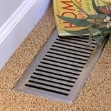 Wood Ventures 410SCNIC Brushed Nickel Contemporary Contemporary Series Surface Mount Steel Floor Register (For duct size: 4 X 10)