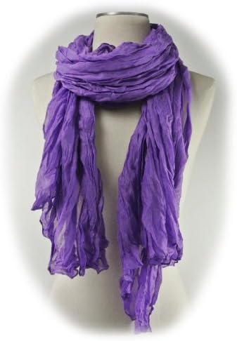 Candy Scarf Long Crinkle Wrap Shawl Stole Style Fashion Women Girl 20 Colors-Purple