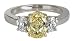 Platinum and 18k Yellow Gold Fancy Intense Yellow Diamond Ring (GIA Certified 1.65 ct center, 2.28 cttw), Size 6