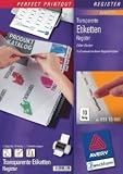 Produkt-Bild: Etiketten-Register transparent 10tlg