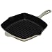 Le Creuset Enameled Cast-Iron 10-1/4-Inch Square Skillet Grill, Dune