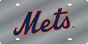 New York Mets Laser Cut Silver License Plate