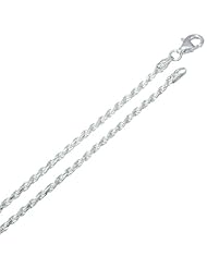 2MM Thick - Rope Link Chain Necklace/Bracelet - Genuine .925 Solid Sterling Silver