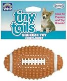VINYL TINY TAILS DOG TOY SPIKE FOOTBALL 3.5