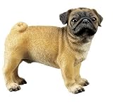 PUG Fawn Puppy DOG FIGURINE resin Stands 6313