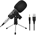 Fifine 3.5mm recording Condenser Studio computer Microphone Podcast for pc laptop with Sound Echo Adjust. Ideal for Broadcasting Studio, Voice-over Sound, Recording ,Karaoke Singing, Audio Chat