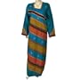 Embroidered Robe Long Sleeve Cotton Caftan Size L (kftn885)