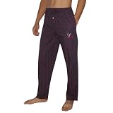 Youths NFL Houston Texans Plaid Finest Thermal Sleepwear / Pajama Pants - Grey & Red (Size: S)