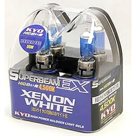 2002 - 2004 TOYOTA Camry KYO SuperBeam EX Xenon White 9006 55W Halogen Light Bulb (9006 Standard Wattage 55W) low beam light bulbs