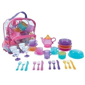 Schylling - Plastic Picnic Set with Backpack (38 Pieces) by Schylling