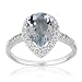 Aquamarine and Diamond Ring 1/5ctw