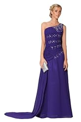 Full Length Chiffon/Polyester Beaded Ruched  Ball Gown Evening Dress/Bridesmaid Dress/Prom Dress 
