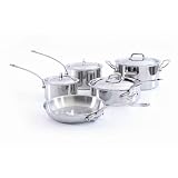 Mauviel M'Cook 5210.04 9 Piece Cookware Set, Cast Stainless Steel Handle