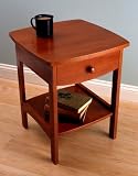 Winsome 94918 Walnut Beechwood NIGHT STAND WITH DRAWER
