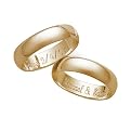 Personalized 5mm. Gold-Over-Sterling Silver Band with Message Inside