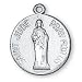 Fine Pewter Saint Jude Medal and 18-inch Chain
