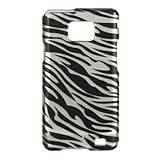 Silver Zebra Hard Case Snap On Faceplate Cover For Samsung Galaxy S2 i9000