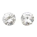 Cubic Zirconia Butotn Earring